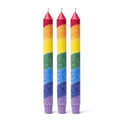 Candela arcobaleno lunga non profumata