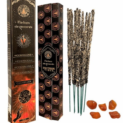 Incenso con scaglie di pietra naturale CORNIOLA Smudge Stick 20g