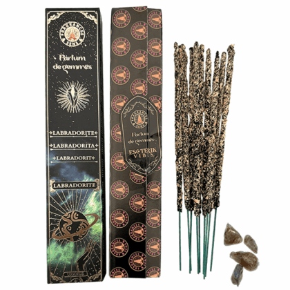 Incenso con scaglie di pietra naturale Labradorite Smudge Stick 20g