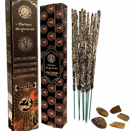 Incenso con scaglie di pietra naturale Occhio di tigre Smudge Stick 20g