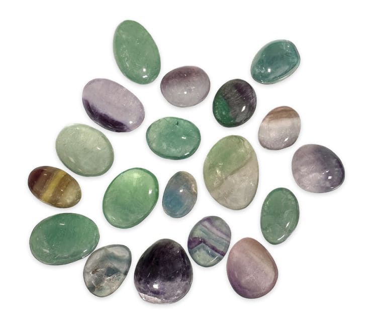 Pietre burattate Fluorite AB multicolor