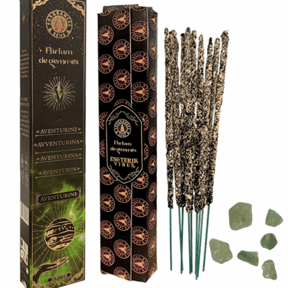 Incenso con scaglie di pietra naturale AVVENTURINA Smudge Stick 20g