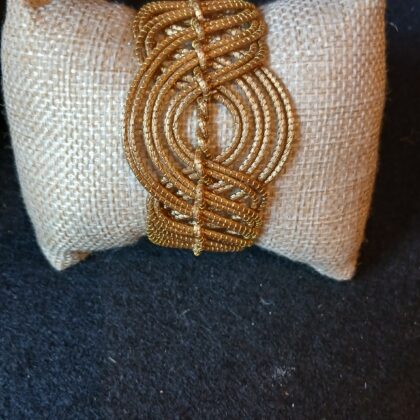 Bracciale rigido oro vegetale capim dourado  oro onda