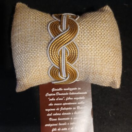 Bracciale rigido oro vegetale capim dourado  5