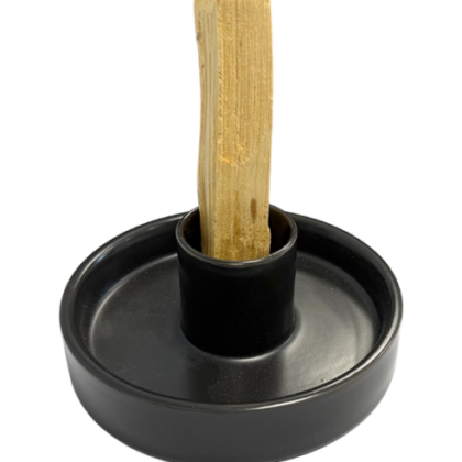 Porta incenso in ceramica nera per Palo Santo 10,50 cm
