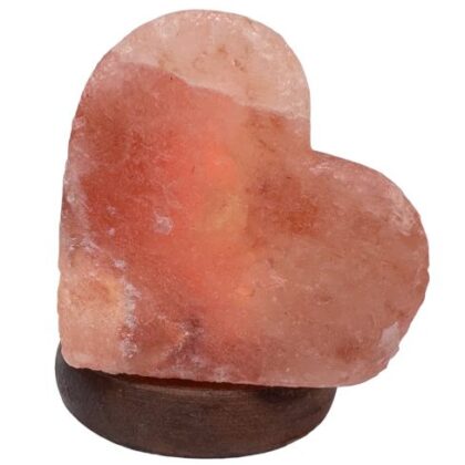 Lampada di sale himalayano usb cuore 10cm multicolor