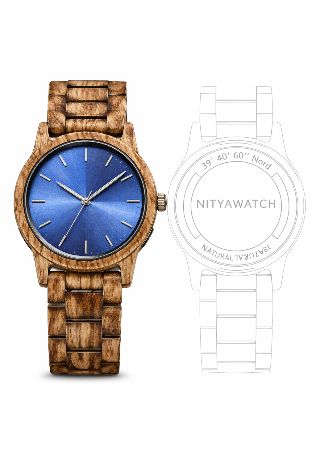 Orologio legno Diamante sky 1330