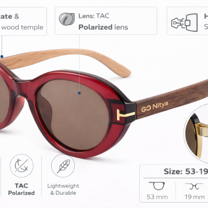 Occhiale Nitya Glasses Poly Rosa & Noce Charme