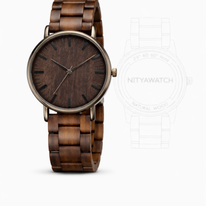 Orologio legno  Classic Wood Ebano
