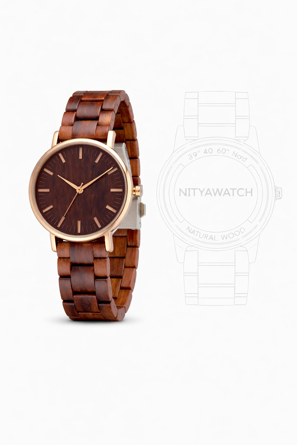 Orologio legno Classic Wood Rosa S