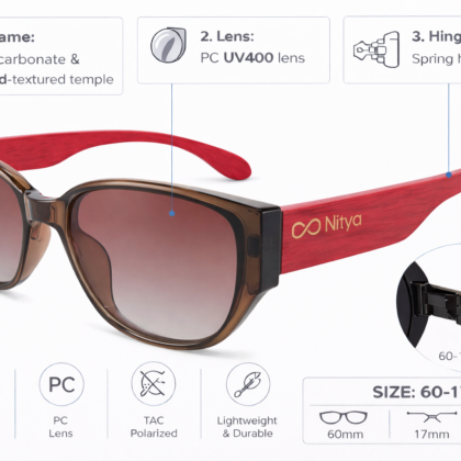 Occhiale Nitya Glasses   PC & Bambù Rouge